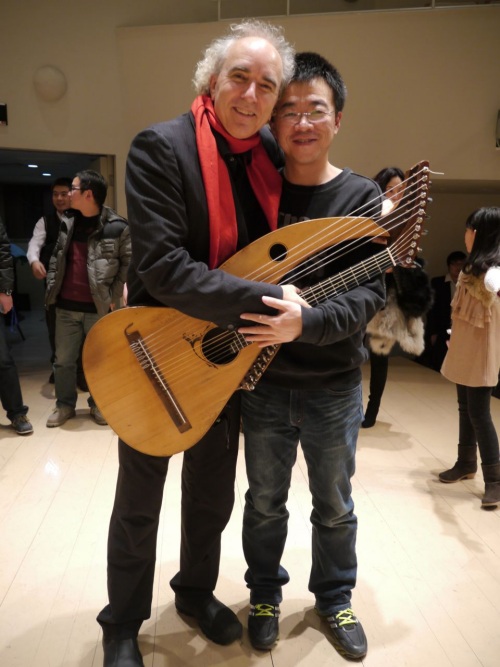 John Doan with sponsor Yilin Wang after concert in China