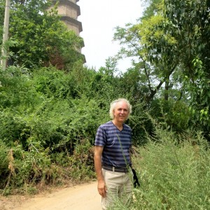 Pagoda behind John Doan