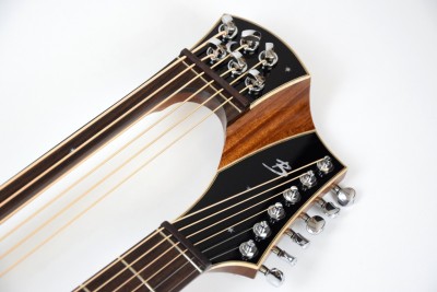 Brunner Harp Guitar headstock