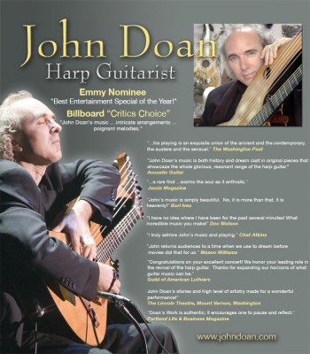 John Doan Harp Guitar Press Release Page 1