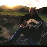 John Doan with the harp guitar at Carrowmore