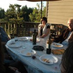 john doan harp guitar retreat student patio dinner