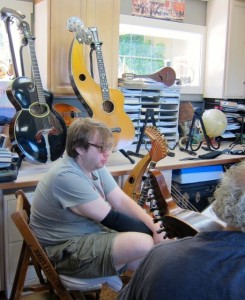 7. John Doan Harp Guitar Retreat Nick in Class