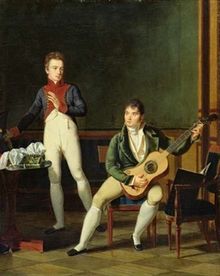 72.Musician and his Family, French oil painting (Bibliothèque Marmottan, Boulogne-Billancourt, Paris copy