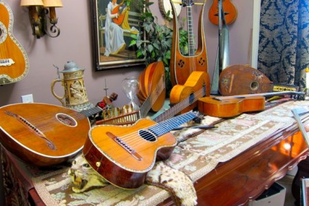 9. John Doan Harp Guitar Retreat Music Room