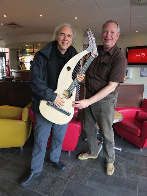 8.John Doan Jay Buckey with New Harp Guitar