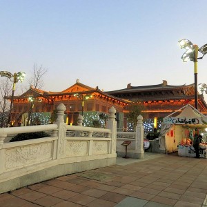 John Doan in Xian - Concert Hall exterior