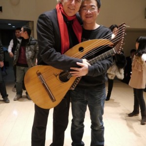 John Doan with sponsor Yilin Wang after concert in China