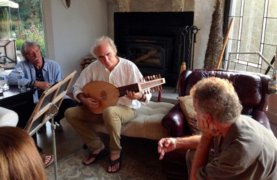 John Doan tries to convince Bradley to donate his lute to his collection.