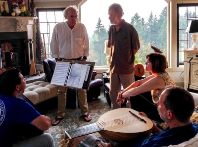 21. Oregon Lute players gather in my living room to share their love of music and fun conversation