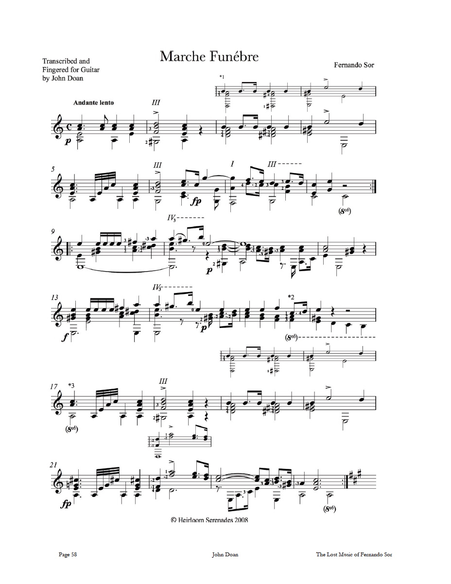 Marche Funebre Sheet Music in Book.